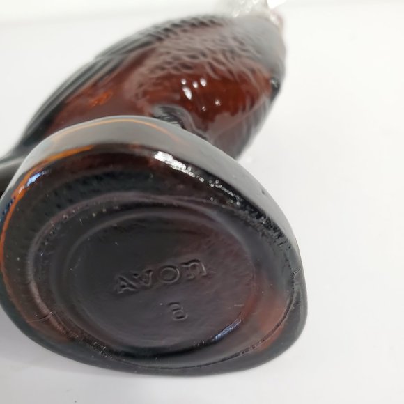 AVON Vintage Wild Turkey Country After Shave Empty Bottle Brown/Red Glass - Picture 6 of 7